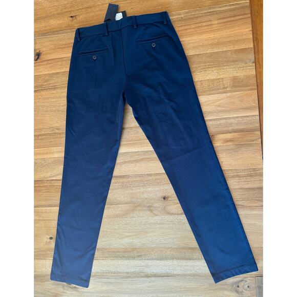 Club Monaco Connor Tech Pant Mens 31X32 Navy Blue Tapered Slim Pants Stretch - Picture 16 of 16
